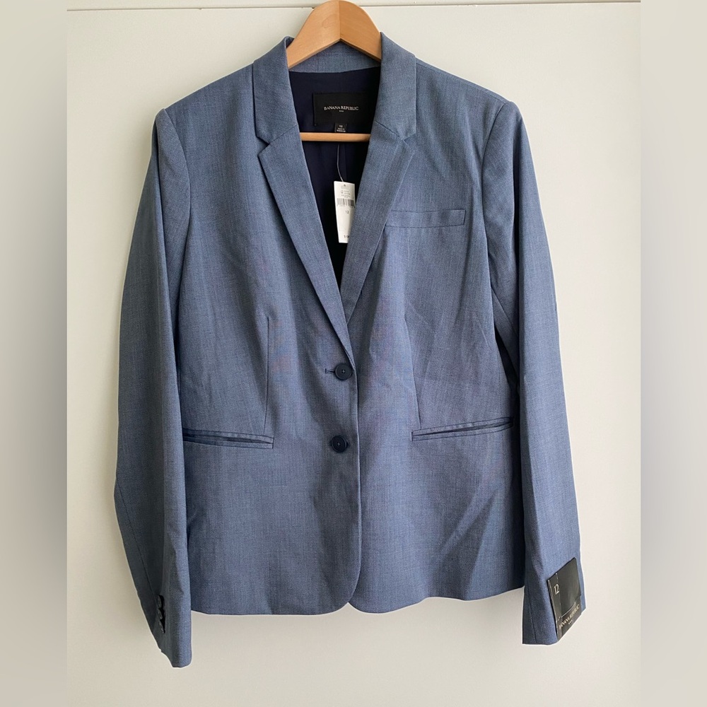 Banana Republic Blue Tailored Blazer